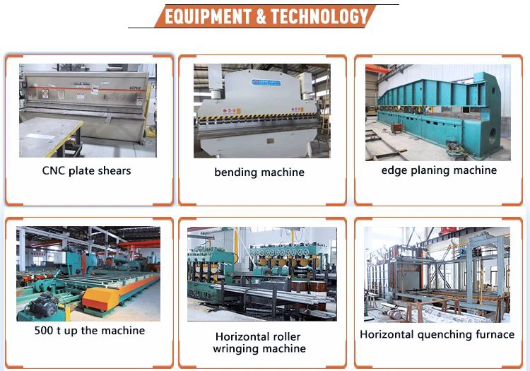 Equipment & Technology of Stainless Steel Profiles: CNC plate shears, bending machine, edge planing machine, 500t up the machine, Horizontal roller wringing machine, Horizontal quenching furnace