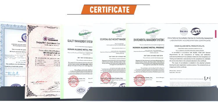 Stainless Steel Plate & Sheet Product Qualification Certificate